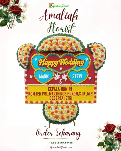 Karangan Papan Bunga Pernikahan di Kota Matsum Iv